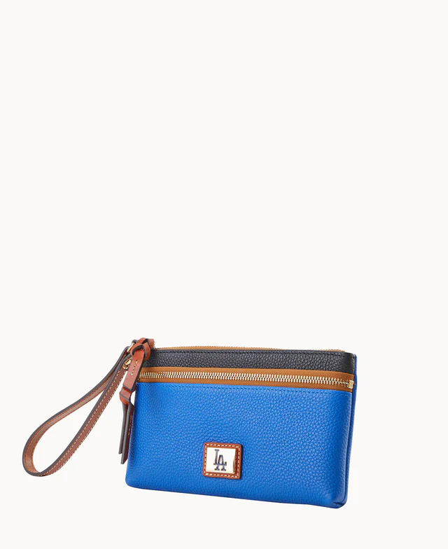 MLB Dodgers Double Zip Wristlet