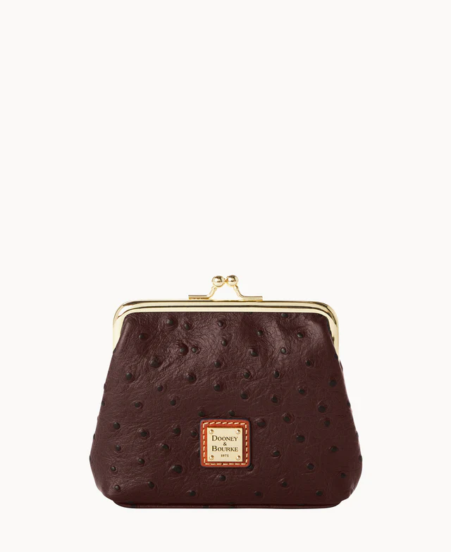 Ostrich Large Framed Purse
