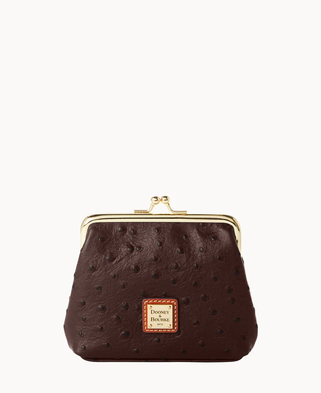 Ostrich Large Framed Purse