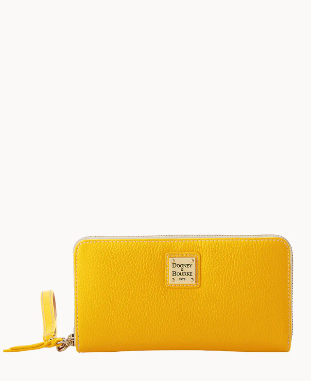 Lucca Leather Large Zip Around Wristlet
