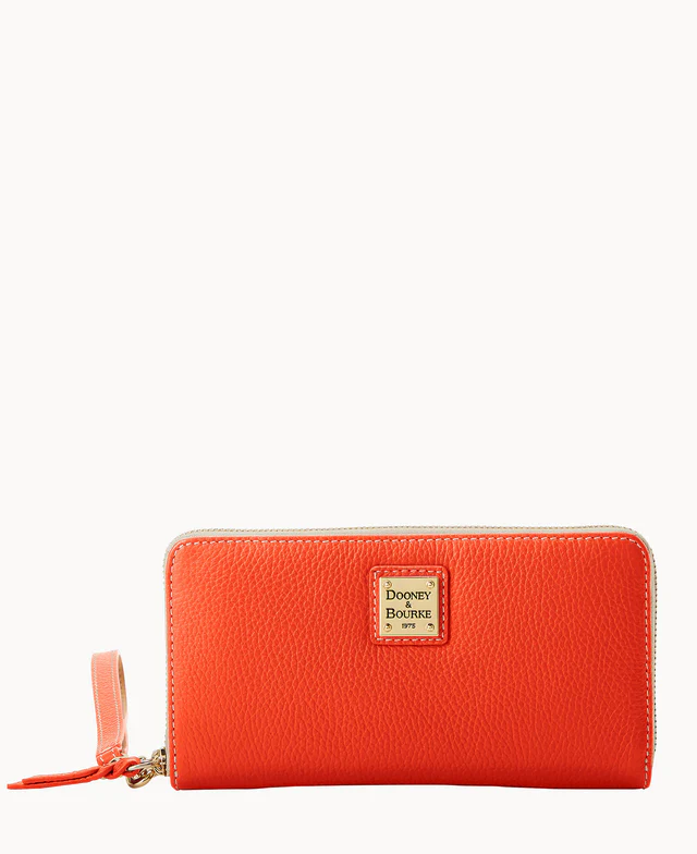 Lucca Leather Large Zip Around Wristlet