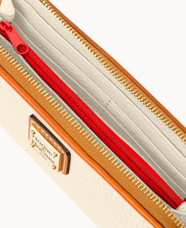 Pebble Grain Zip Clutch