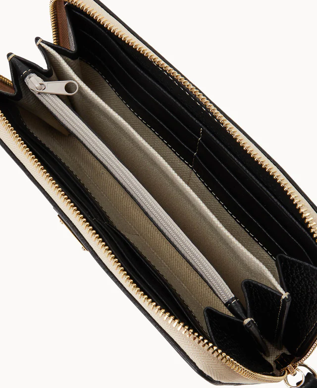 Lucca Leather Large Zip Around Wristlet