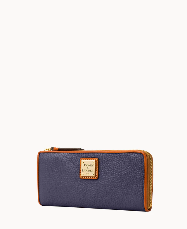 Pebble Grain Zip Clutch