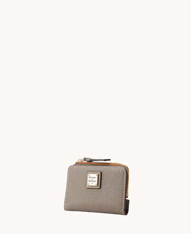 Pebble Grain Zip Credit Card Wallet 12