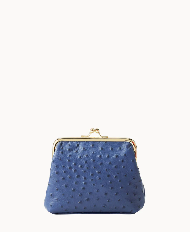 Ostrich Large Framed Purse