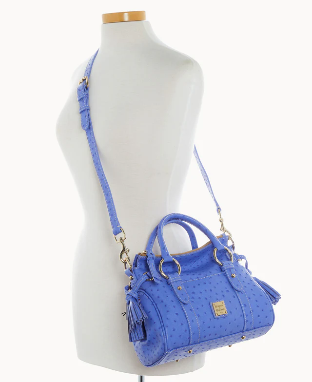 Ostrich Satchel With Pocket