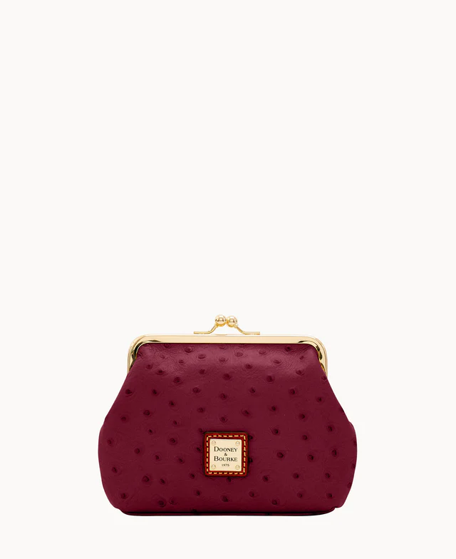 Ostrich Large Framed Purse