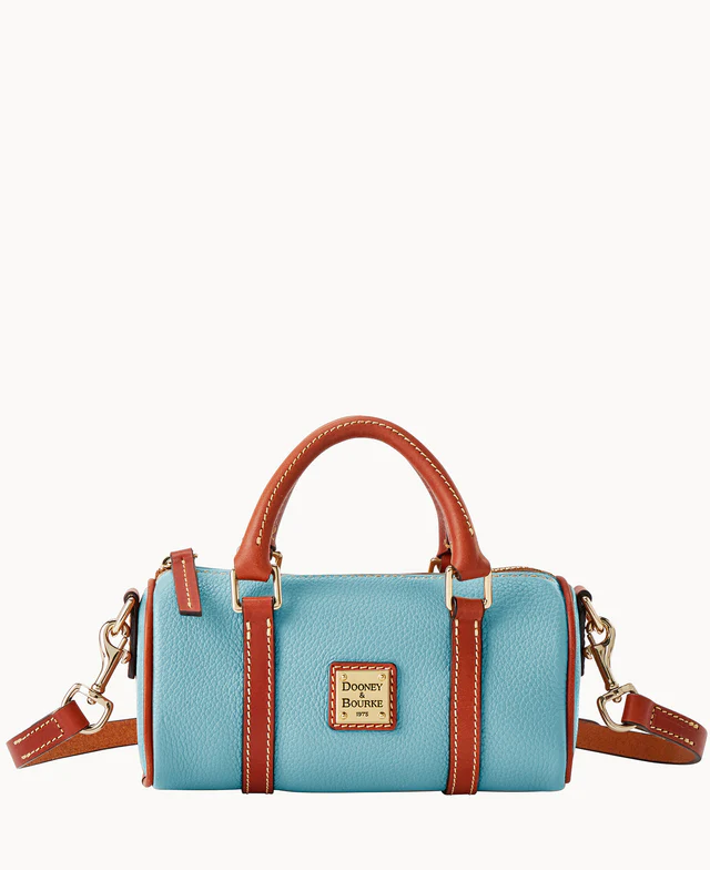 Pebble Grain Crossbody Barrel Satchel 20