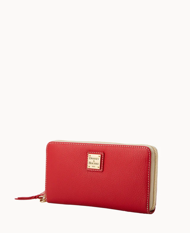 Lucca Leather Large Zip Around Wristlet