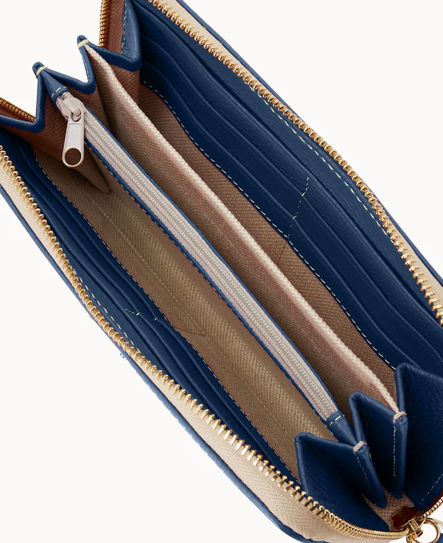 Lucca Leather Large Zip Around Wristlet
