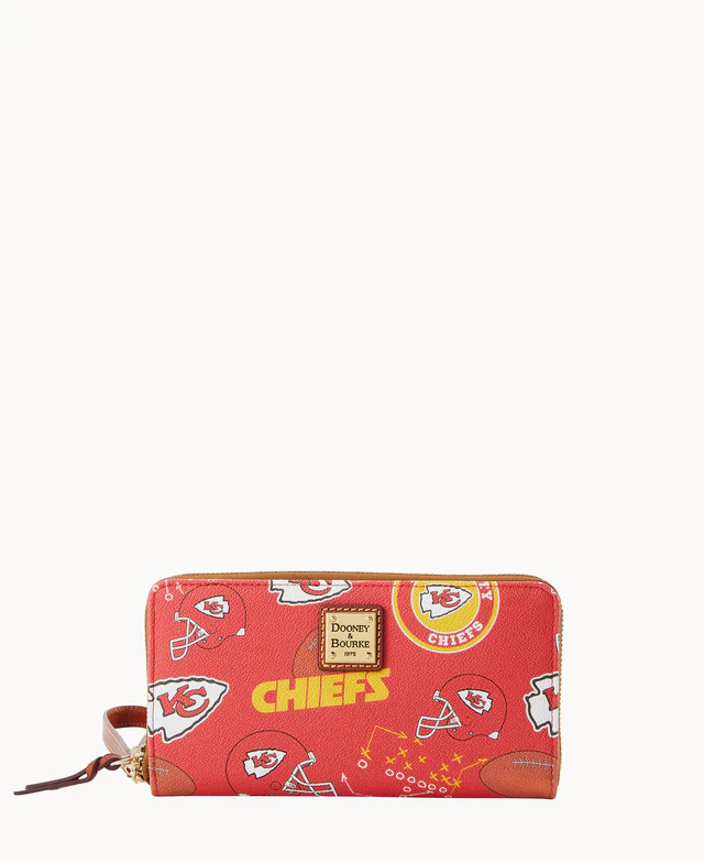 NFL Chiefs Large Zip Around Wristlet