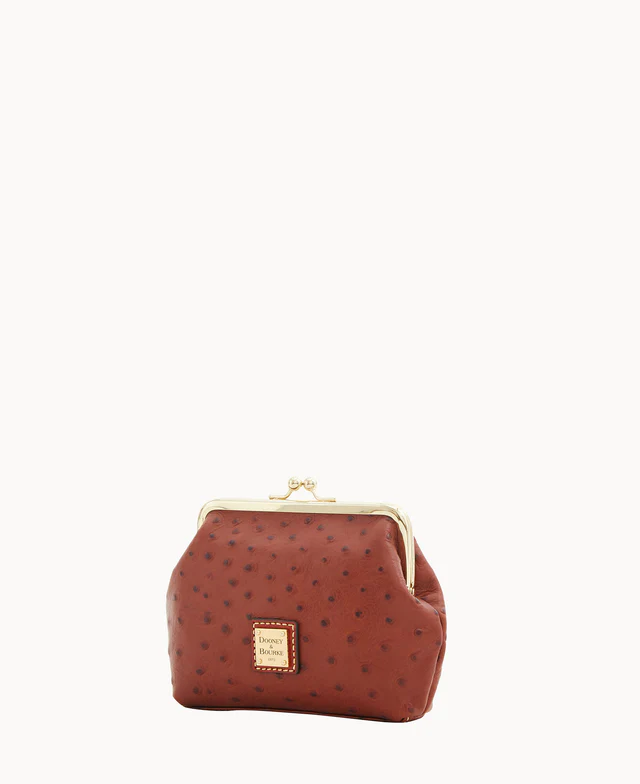 Ostrich Large Framed Purse