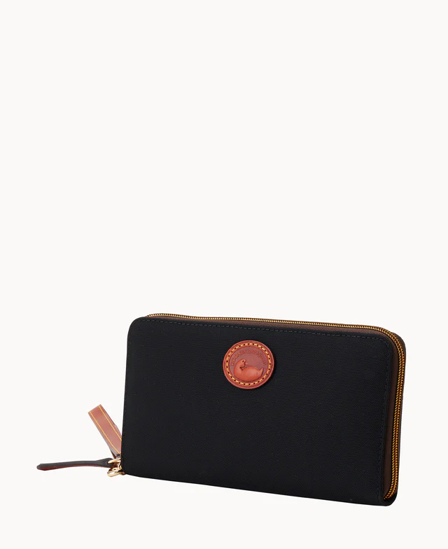 Nylon Large Zip Around Wallet