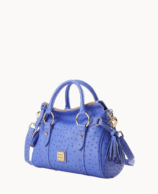 Ostrich Satchel With Pocket