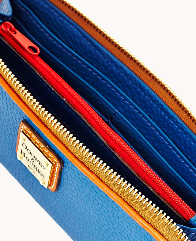 Pebble Grain Zip Clutch