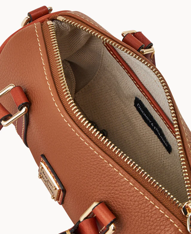 Pebble Grain Crossbody Barrel Satchel 20