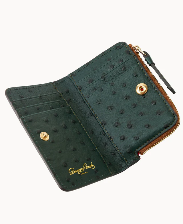 Ostrich Zip Credit Card Wallet 12