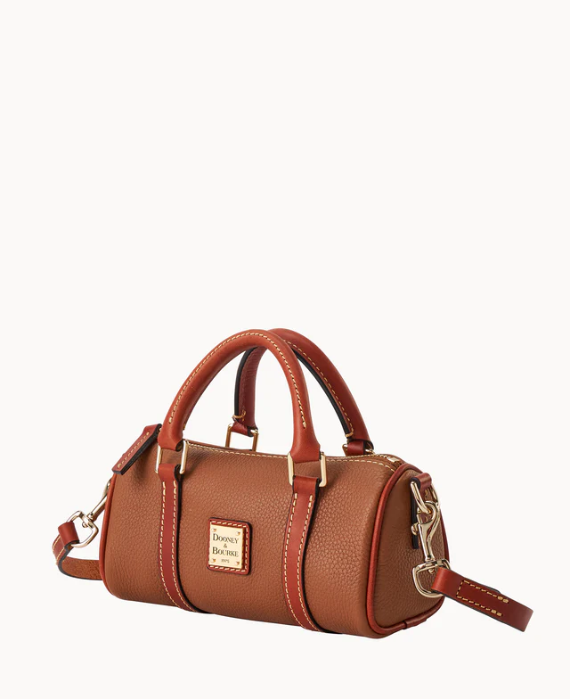 Pebble Grain Crossbody Barrel Satchel 20