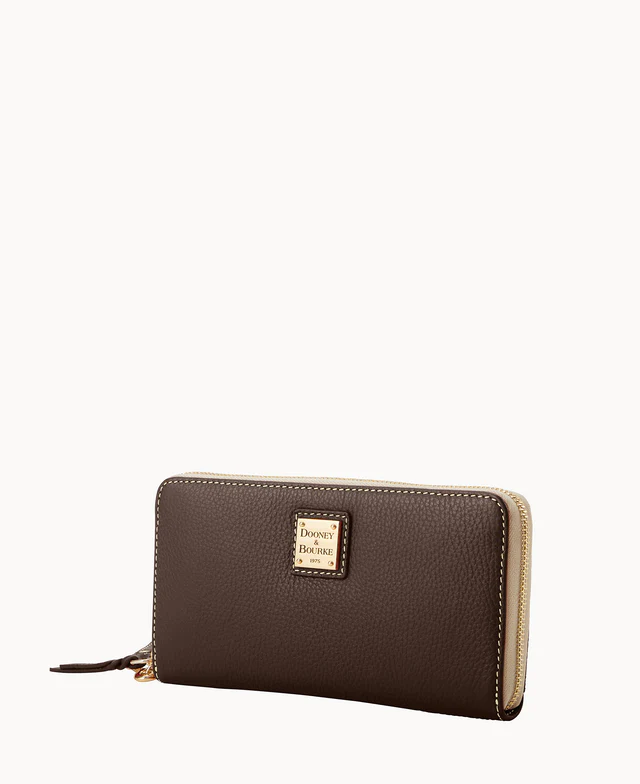 Lucca Leather Large Zip Around Wristlet