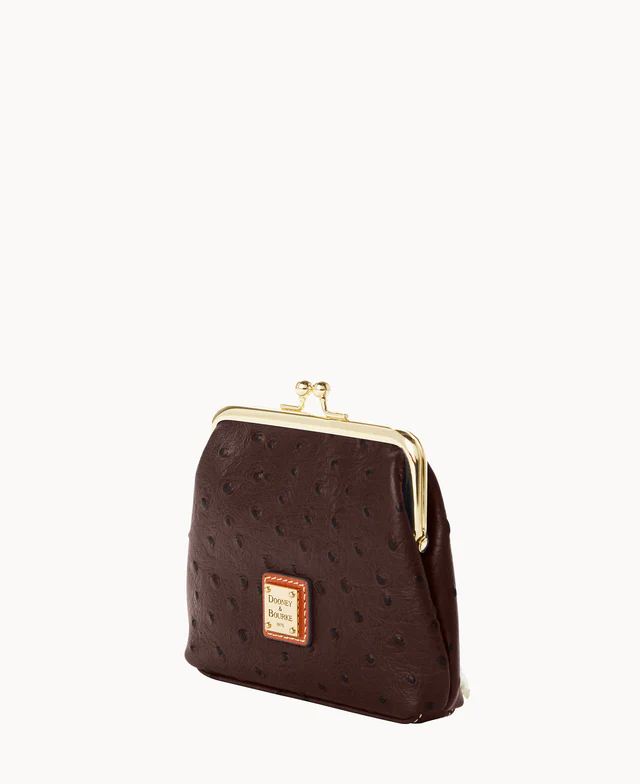 Ostrich Large Framed Purse