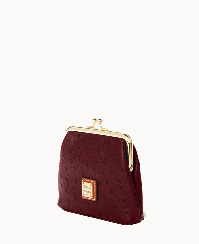 Ostrich Large Framed Purse