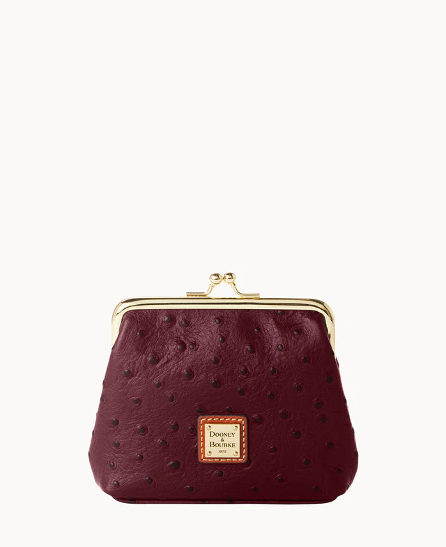 Ostrich Large Framed Purse