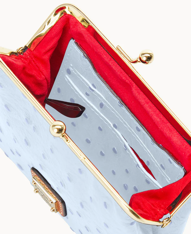 Ostrich Large Framed Purse