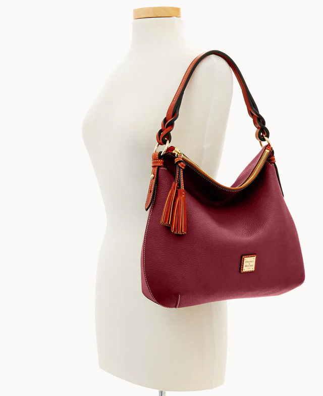 Pebble Grain Twist Strap Hobo