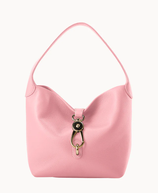 Lucca Leather Logo Lock Hobo
