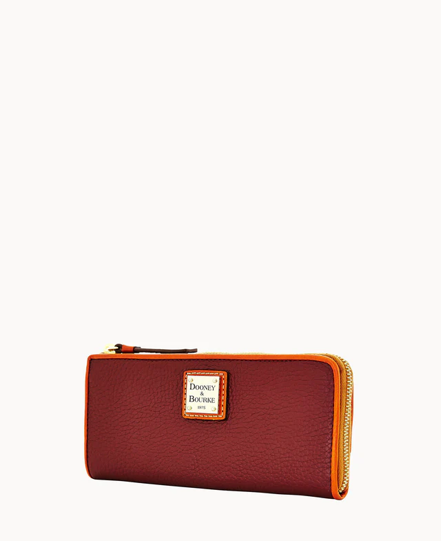 Pebble Grain Zip Clutch