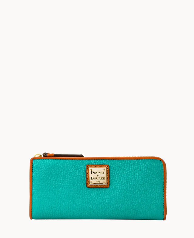 Pebble Grain Zip Clutch