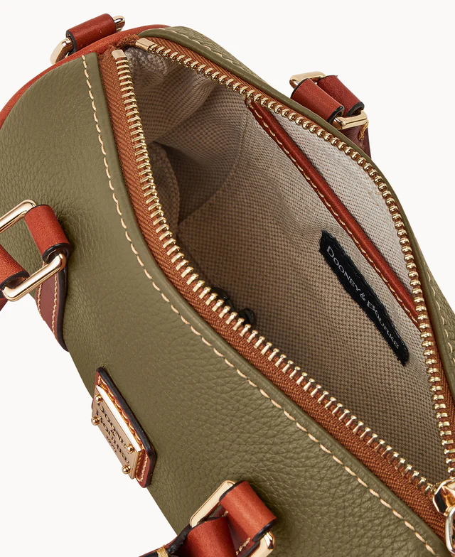Pebble Grain Crossbody Barrel Satchel 20