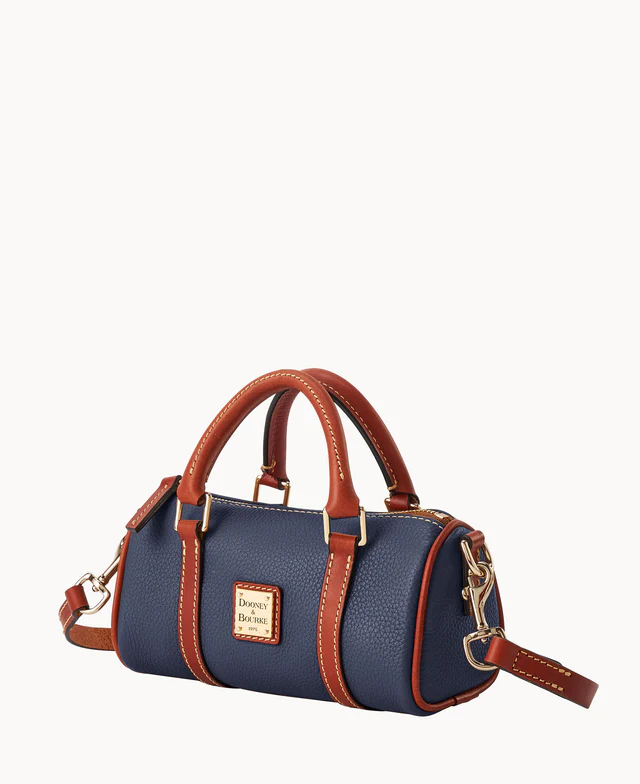 Pebble Grain Crossbody Barrel Satchel 20