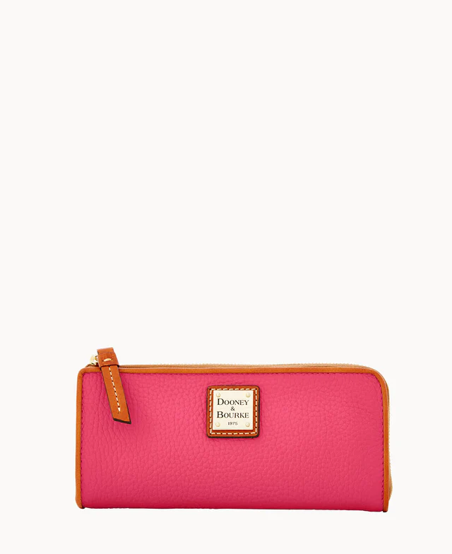 Pebble Grain Zip Clutch