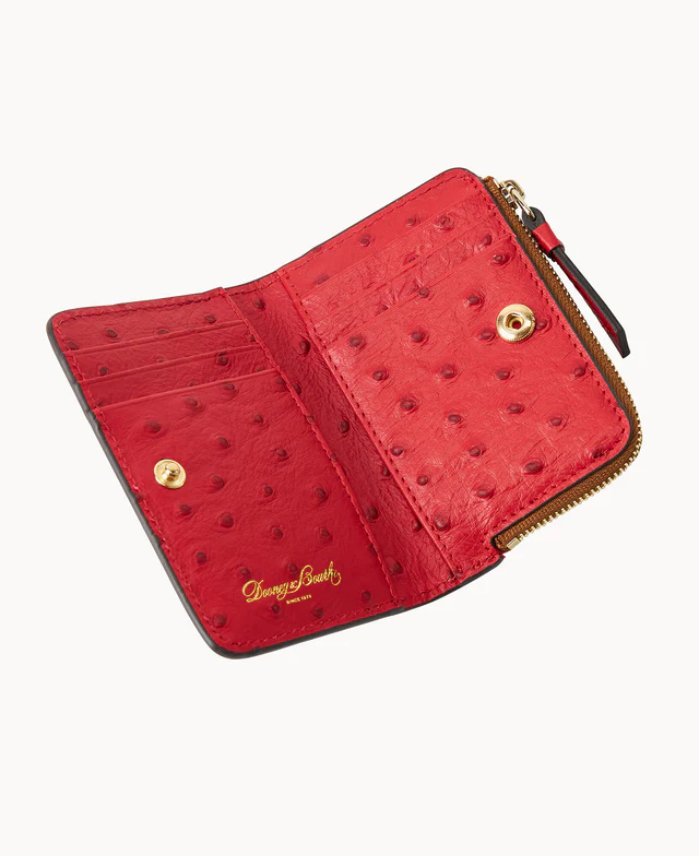 Ostrich Zip Credit Card Wallet 12