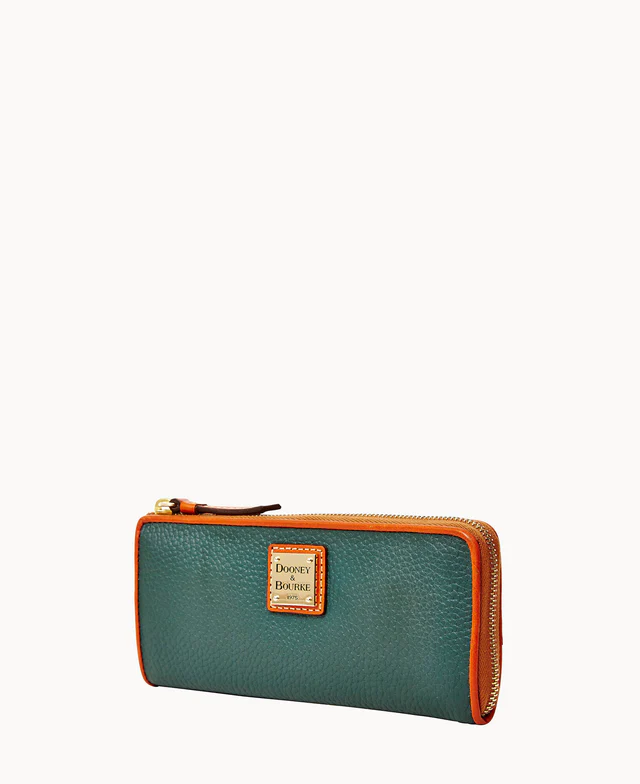 Pebble Grain Zip Clutch