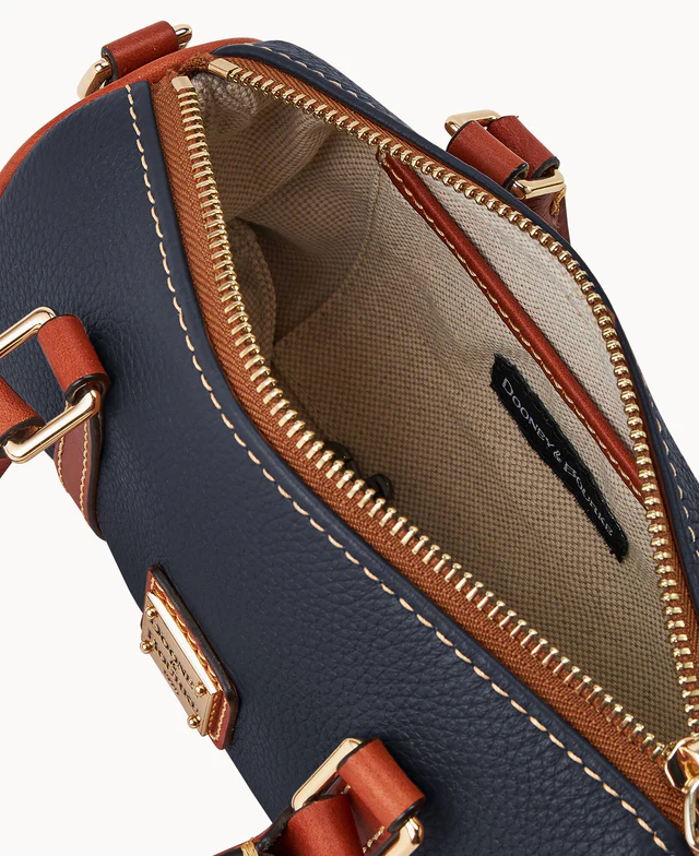 Pebble Grain Crossbody Barrel Satchel 20
