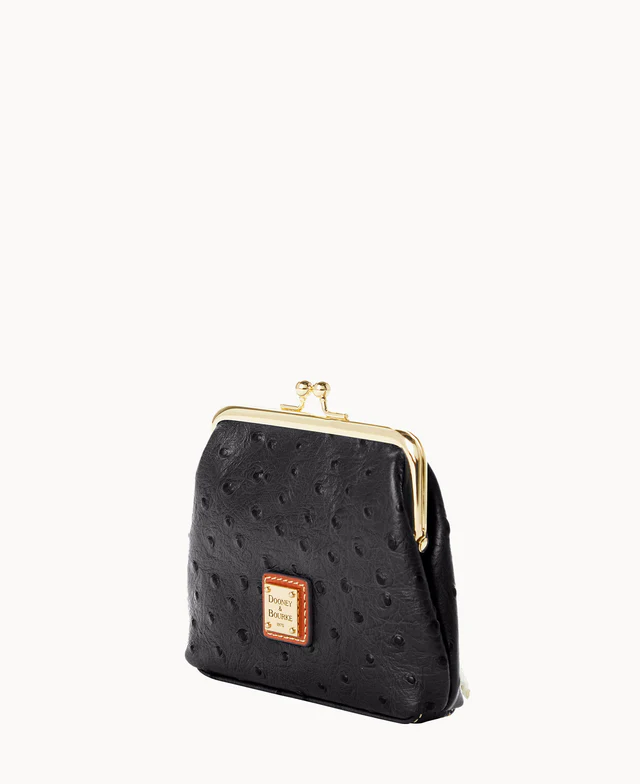 Ostrich Large Framed Purse