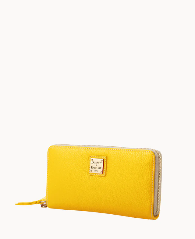 Lucca Leather Large Zip Around Wristlet