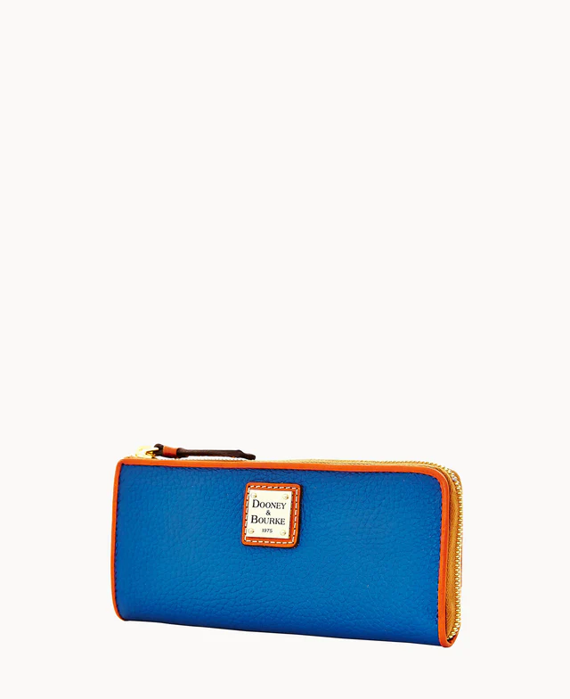 Pebble Grain Zip Clutch
