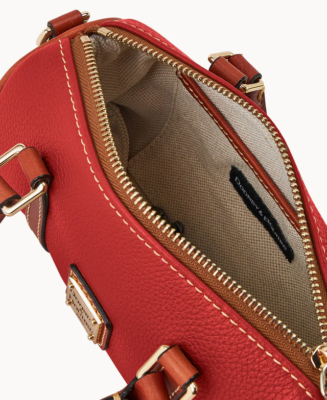 Pebble Grain Crossbody Barrel Satchel 20