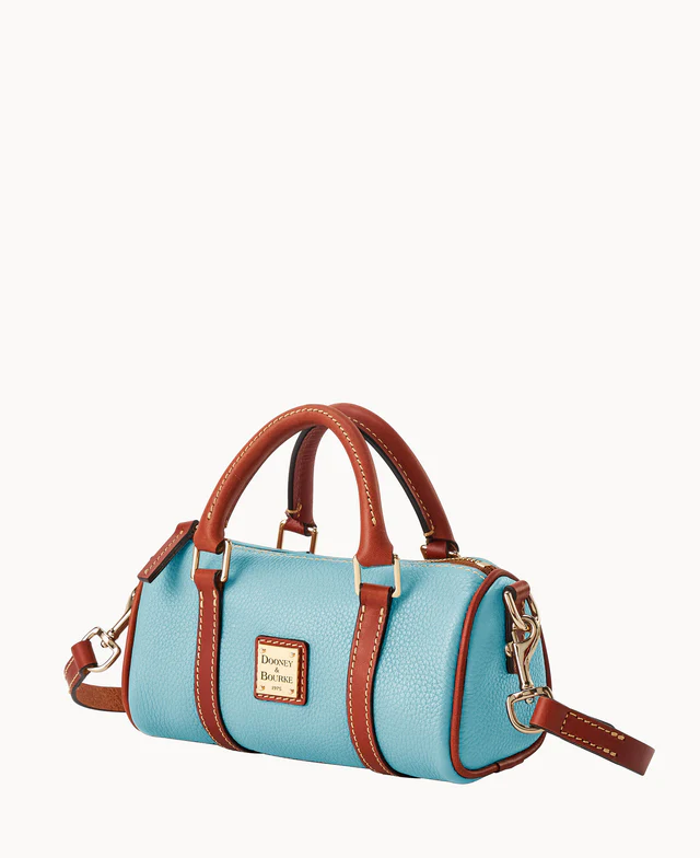 Pebble Grain Crossbody Barrel Satchel 20