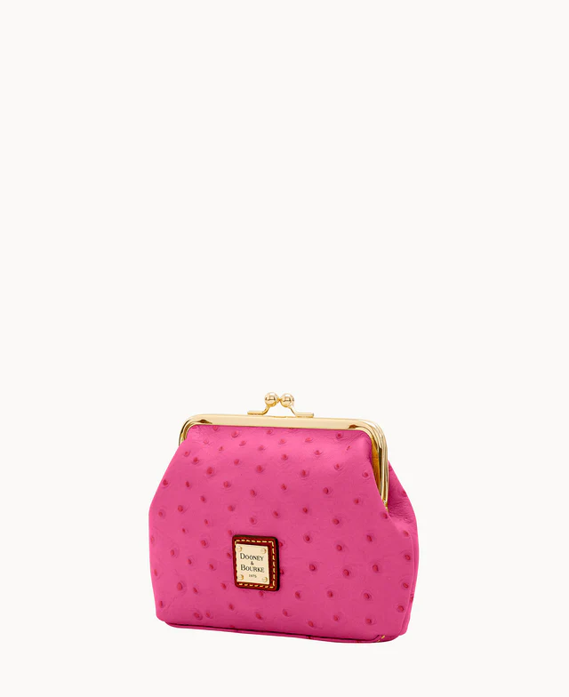 Ostrich Large Framed Purse