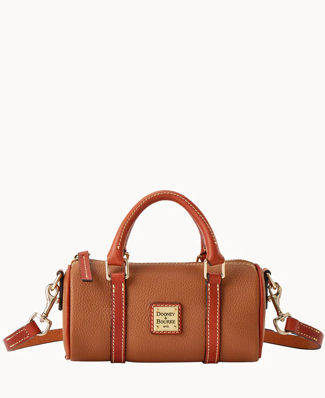 Pebble Grain Crossbody Barrel Satchel 20