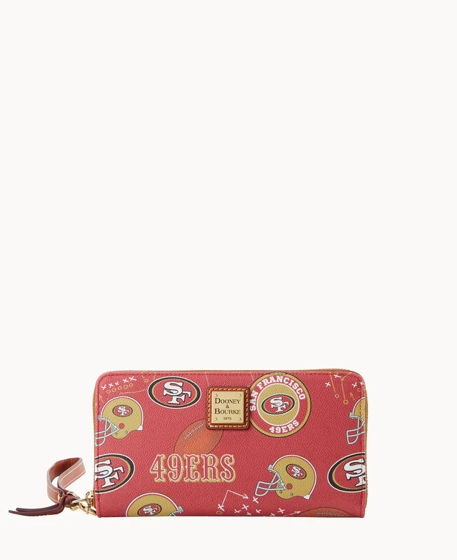 NFL 49ers Large Zip Around Wristlet