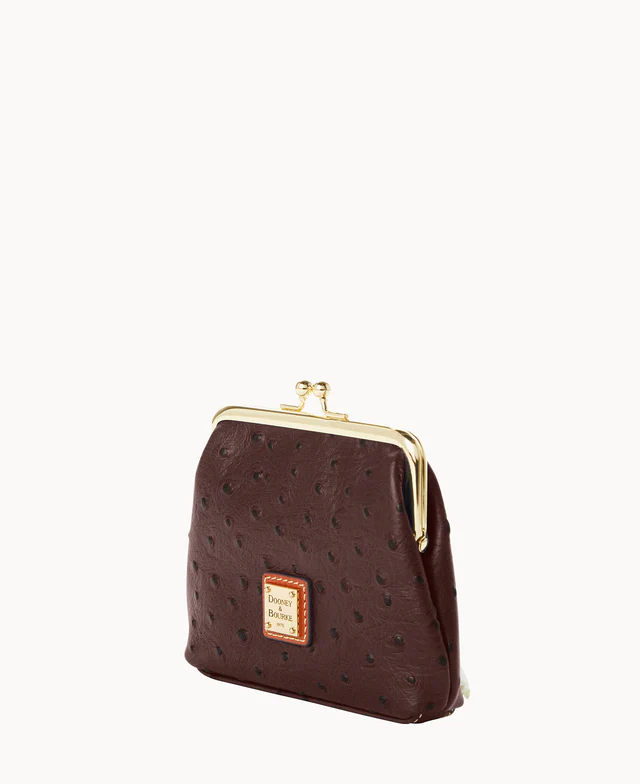 Ostrich Large Framed Purse