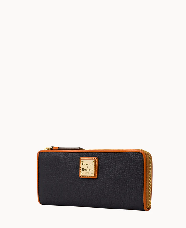 Pebble Grain Zip Clutch