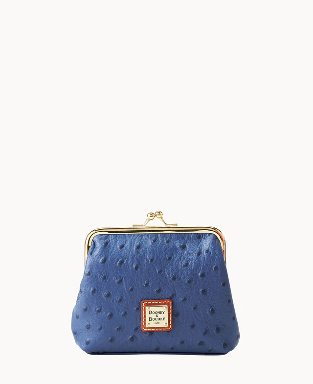 Ostrich Large Framed Purse