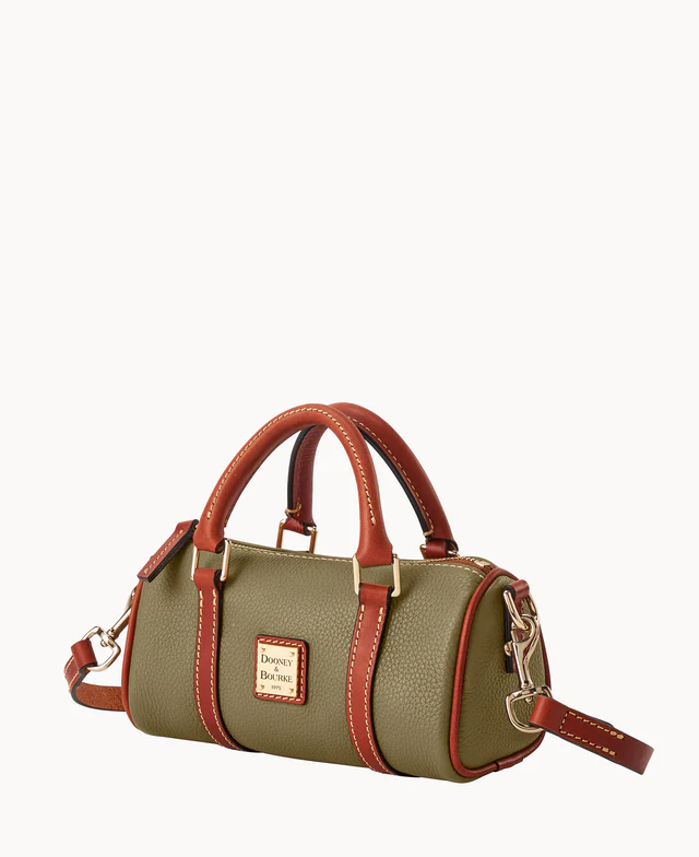 Pebble Grain Crossbody Barrel Satchel 20